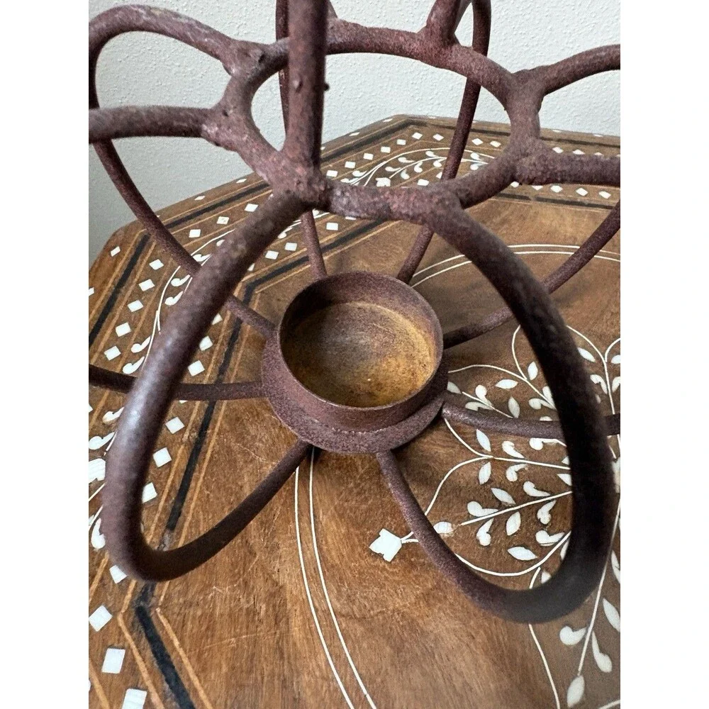 Rustic Metal Pumpkin Tea Light Holders